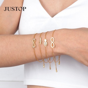 Pulsera de Acero Inoxidable con Baño de Oro de 18k, Joyería Moderna para Mujer, Marca Justop, Venta al Por Mayor - Product Image 6