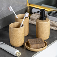 Ensemble de 4 accessoires de salle de bain en céramique, ensemble d'accessoires de salle de bain, ensemble d'ameublement pour la maison