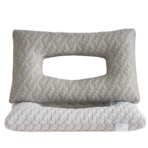 Almohada de dormir para el hogar con soporte para el cuello, núcleo sólido de poliéster tejido con agujeros grandes, blanca, para hotel, para adultos, con protección para los oídos, alta calidad. - Product Image 1