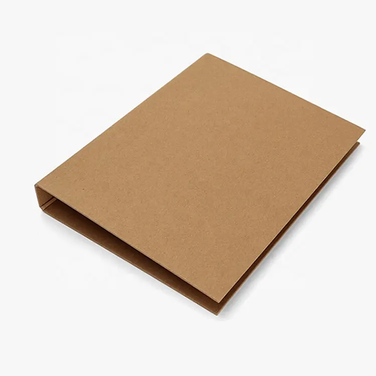 custom large a4 cardboard hard cover expanding file folder with 2 ring clip punch hole for presentation paper organizing