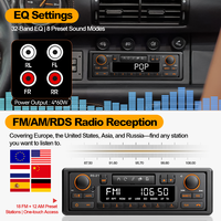 Grandnavi Classic Car Retro 1 DIN Radio AM/FM Lecteur MP3 Ports USB/AUX Haut-parleur intégré Amplificateur de son haute résolution FLAC/WAV 12V SD
