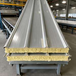 Panneaux sandwich en polyuréthane à haute résistance à la compression, panneaux <span class=keywords><strong>de</strong></span> toiture en EPS/PIR/<span class=keywords><strong>laine</strong></span> <span class=keywords><strong>de</strong></span> <span class=keywords><strong>roche</strong></span>/<span class=keywords><strong>laine</strong></span> <span class=keywords><strong>de</strong></span> verre - Product Image 4