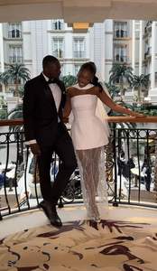 Vestidos de Dama de Honor Largos, Blancos Marfil, Brillantes, Sexys, para Bodas, Fiestas de Graduación, Verano, Económicos, BM691 - Product Image 2