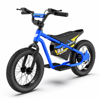 Vélo d'équilibre électrique pour enfants 16 pouces, moteur sans balais 250W, batterie 24V, vélo électrique pour enfants, 3 vitesses, voiture jouet à roulettes Pro