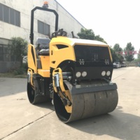 Compacteur Routier Mini Double Tambour Hydraulique de 1,2 Tonne, Moteur Honda Changchai Essence Diesel, Rouleau Compacteur d'Asphalte