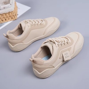 2026 New Spring/Autumn Women's PU Lace-up Sneakers: Waterproof, <b>Soft</b> Sole, Non-slip, Sporty and Stylish, Lightweight and Durable - Product Image 2