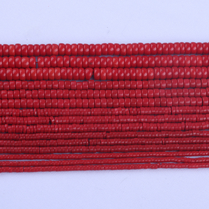 Perles <span class=keywords><strong>de</strong></span> <span class=keywords><strong>corail</strong></span> <span class=keywords><strong>rouge</strong></span> en forme <span class=keywords><strong>de</strong></span> bouton naturel pour la fabrication <span class=keywords><strong>de</strong></span> bijoux - Product Image 1