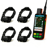Collier de suivi GPS pour chien de chasse Eseek, technologie VHF, signal longue portée, prend en charge 20 chiens et alertes géofence – 1 télécommande + 4 colliers