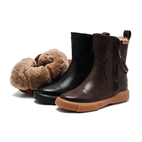 Bottines en daim à lacets pour femmes, respirantes, confortables, doublées de polaire