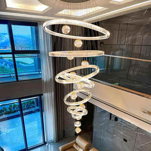 लिविंग रूम लॉबी के लिए आधुनिक लक्जरी राउंड चेंडेलियर और रिमोट कंट्रोल के साथ छत की स्थापना के लिए बनाया गया - Product Image 1