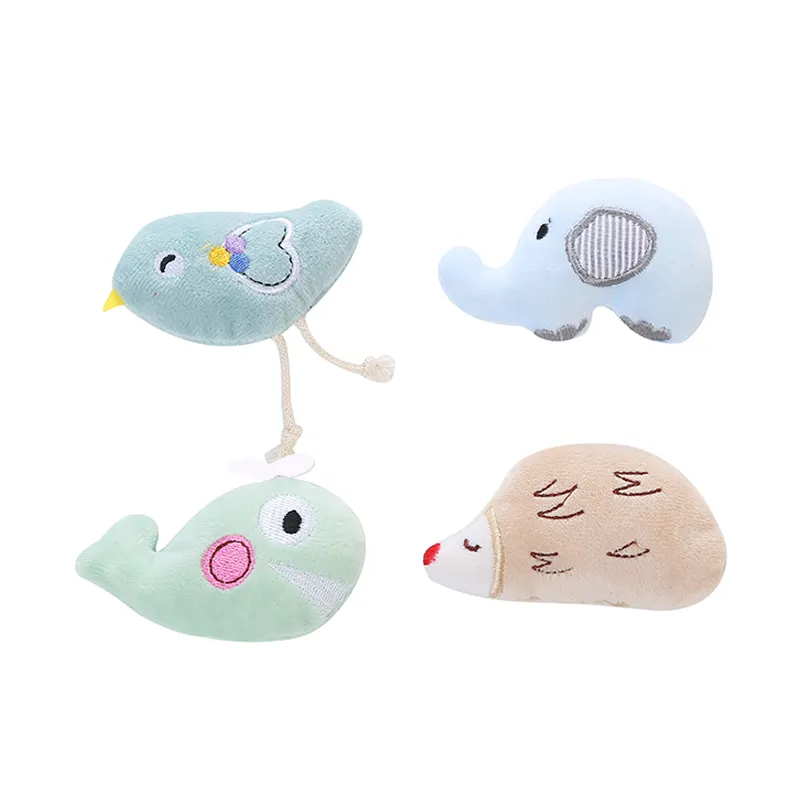 new style in stock cute funny whale bird plush catnip cat toy