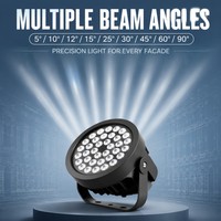 Lampu Sorot LED RGBW 72W 144W untuk Luar Ruangan, Tahan Air IP66, Kecerahan Tinggi, Dapat Disesuaikan, untuk Penerangan Area Bangunan Stadion