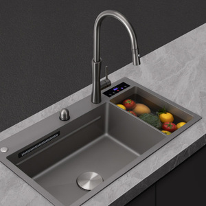 Modern Single Handle Pull Out <b>Spray</b> Kitchen Faucet Deck Mounted Ceramic Valve 2.0-2.9 Gpm - Product Image 2