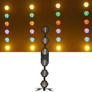 Yeni 6 adet 50W COB Amber 144 adet RGB LED <span class=keywords><strong>Strobe</strong></span> konser Bar arka plan etkisi disko sahne yıkama için Retro aydınlatma standı - Product Image 4