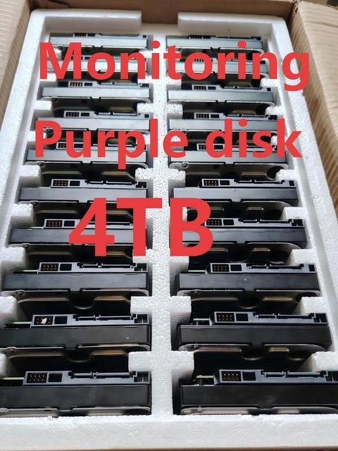 4TB SATA 6Gbps 7200RPM 256MB Cache 3.5-inch Internal Hard Drive, Used Original purple Drive for Server Multi-bay NAS RAID.