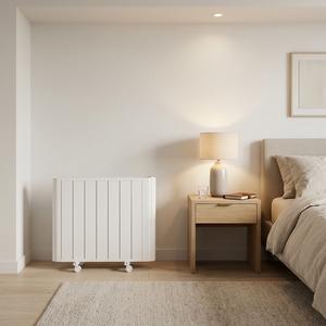 Radiateur électrique à convection moderne en aluminium avec Wi-Fi intelligent, minuterie 7 jours, mural et sur pied - Product Image 1