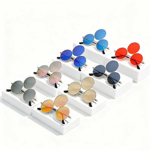 แว่นกันแดดทรงกลมแฟชั่นปี 2026 ดีไซน์ตลกๆ สไตล์ฮิปฮอป ป้องกันรังสียูวี กรอบโลหะ เหมาะสำหรับงานปาร์ตี้ - Product Image 3