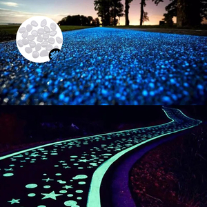 Bagliore nel buio luminoso giardino pietre ciottoli artificiali ciottoli per uso esterno del parco incandescente perline di pietra - Product Image 5
