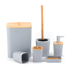 WC 6 pièces <span class=keywords><strong>Bambou</strong></span> Plastique <span class=keywords><strong>Salle</strong></span> <span class=keywords><strong>De</strong></span> Bains Ensemble D'accessoires avec <span class=keywords><strong>Poubelle</strong></span> CanToilette Brosse <span class=keywords><strong>Bois</strong></span> Moderne <span class=keywords><strong>Salle</strong></span> <span class=keywords><strong>De</strong></span> Bains <span class=keywords><strong>Salle</strong></span> <span class=keywords><strong>De</strong></span> Bains Accessoires - Product Image 2