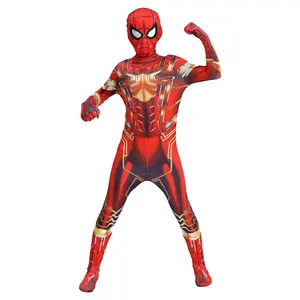 Различные костюмы на Хэллоуин, детская одежда для выступлений, аниме, спандекс, ТВ и фильмов, Детские Костюмы супергероев Человека-паука