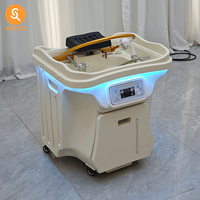 Meilleur Fauteuil de Lavage de Cheveux en Céramique avec Bac à Shampooing, Lit de Massage, Évier de Salon, en Fibre de Verre, Étanche, pour Spa, Salle de Sport, Usage Commercial, Salle de Bain Extérieure
