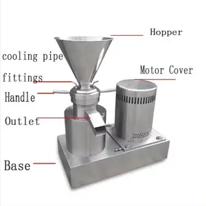 مطحنة صغيرة للمنزل تستخدم كحكة الكاجو والمكسرات وطاحونة معجون التاهيني ومعجون السمسم والطماطم والصلصة مطحنة بتصميم كولودية ماكينة صنع زبدة الفول السوداني