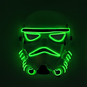 Halloween trang phục phim chủ đề mặt nạ Stormtrooper chết Trooper Mũ bảo hiểm Mặt nạ bên trang trí EL LED nhấp nháy mặt nạ - Product Image 5