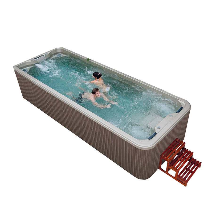 Прозрачный акриловый бассейн с гидромассажем/бассейн с деревянной рамой для взрослых