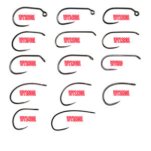 Ami da Pesca a Mosca Senza Ardiglione in Acciaio ad Alto Tenore di Carbonio per la Costruzione di Esche Artificiali Jig Nymph, Stonefly, Caddis Nymph, Mosca Secca e Sommersa per la Pesca alla Trota - Product Image 2