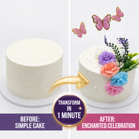 Kit de 11 décorations de gâteau flottantes 3D en forme de papillon et de fleurs en soie, ensemble de pivoines artificielles multicolores pour la décoration de jardin et de fêtes d'anniversaire