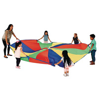 Anpassung Outdoor Fallschirm Regenbogen spielen Fallschirm für Kinder mit 16 Griffen