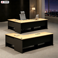 Meubles de bureau JIUSHUN, bureau de direction en forme de L, table de bureau de PDG luxueuse