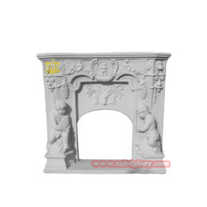 <span class=keywords><strong>Cheminée</strong></span> de <span class=keywords><strong>cheminée</strong></span> en marbre d'intérieur moderne et élégante Sculpture d'art en pierre hautement polie pour le salon décoratif autoportant - Product Image 1