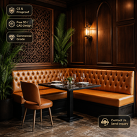 Ensemble de mobilier de restaurant et d'hôtel moderne en gros : banquette, canapé, table à manger, sièges de banquette, canapé en bois massif pour discothèque et bar