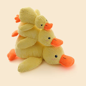 Gerçekçi Küçük Sarı Ördek Peluş Köpek Oyuncağı-Ses Çıkaran Dayanıklı Çiğnenebilir Diş Çıkarma Oyuncağı - Product Image 6