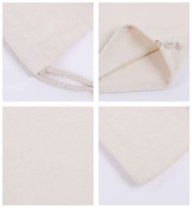 Wholesale Custom Design <b>Personalized</b> Reusable Double String Handbag 100% Natural Cotton Drawstring Pouch <b>Bag</b> - Product Image 4