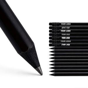 Hot Sale Black Wood Resin Student Business Hotel Pencil Can Screen <b>Pad</b> Printing Laser Logo Custom Promotional Gifts - Product Image 1