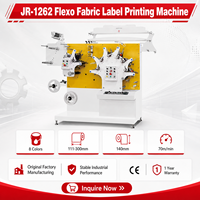 Imprimante d'étiquettes textiles Flexo JR-1262 8 couleurs, haute vitesse 70m/min, machine d'impression d'étiquettes à ruban pour étiquettes tissées de vêtements