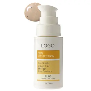 Private Label SPF 50 Oil-Free and Zinc-Oxide Tinted Sunscreen for All Skin Types