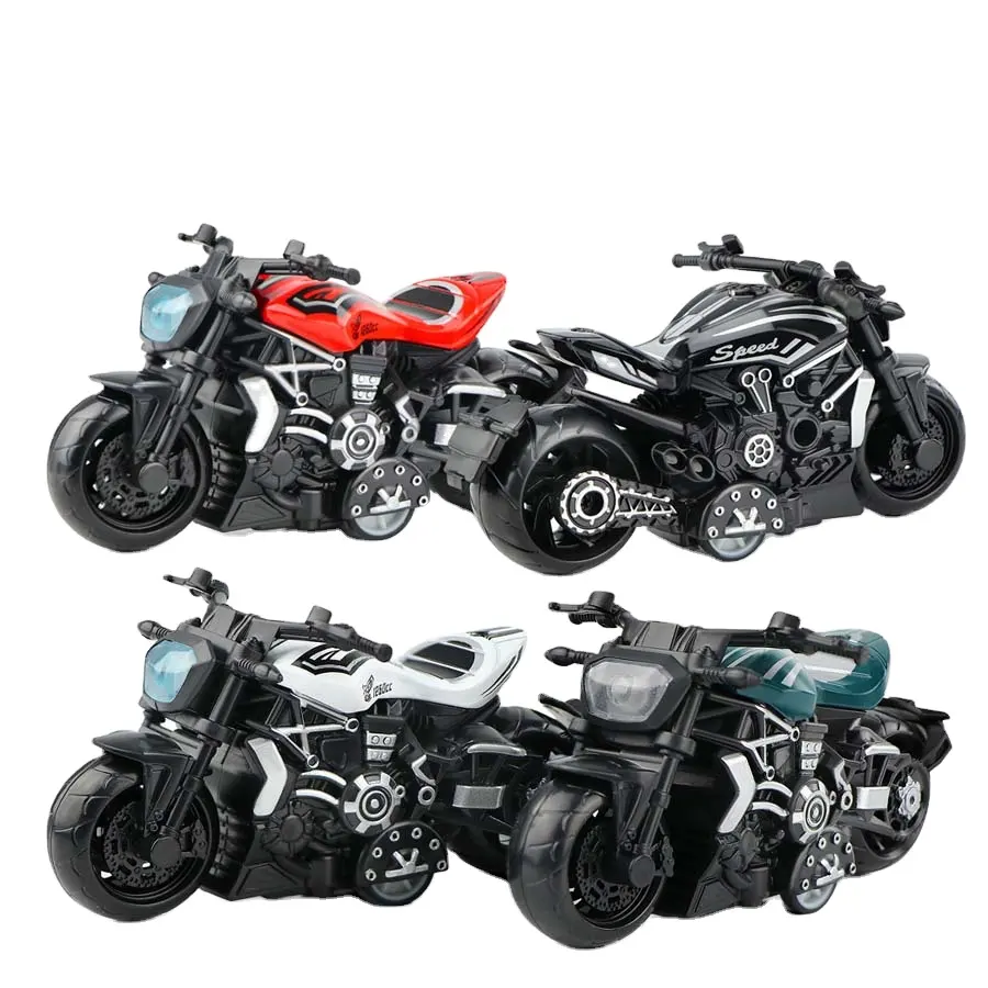 1/32スケールプルバックオートバイメタルおもちゃバイクダイキャストモデルおもちゃオートバイ合金車両モデルキッズボーイのために収集可能