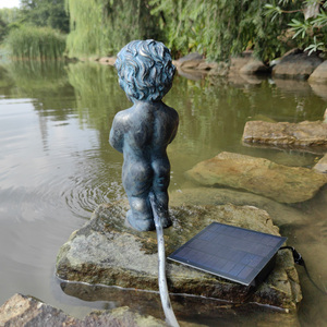 <span class=keywords><strong>Fontaine</strong></span> d'<span class=keywords><strong>eau</strong></span> <span class=keywords><strong>solaire</strong></span> extérieure avec statue d'ange en résine Petit ornement de jardin Caractéristiques de la cascade - Product Image 4
