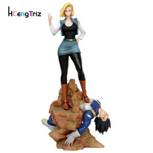 Figura DE ACCIÓN DE Dragon Balls de Anime de 25cm, muñeca MODELO DE PVC Android <span class=keywords><strong>18</strong></span> Vs Vegeta GK para coleccionar estilo de juguete de dibujos animados - Product Image 1