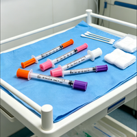 HN Disposable Medical Insulin Syringe dengan Jarum 0.5ml 30G X 8mm Tutup Merah Muda Jarum Kelas II Alat Medis Bersertifikat