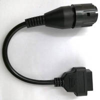Adaptador de Diagnóstico OBDII OBD 2 OBD2 de 16 Pines a Redondo de 10 Pines, Cable Conector para Motocicletas BMW
