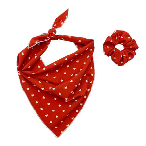 You Choose Pattern Valentines Day Pet Bandana and Scrunchies Set Patrones personalizados Party Pet Bandana - Product Image 1
