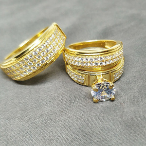 Elegante Set di Tre Anelli per Coppie, Regalo per Anniversario di Matrimonio, Gioielli per Uomo e Donna - Product Image 2