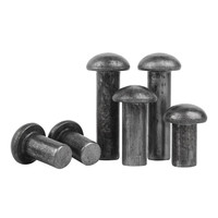 Rivets en fer M8 M10 M12 M14 M16 M18 M20 à tête demi-ronde, rivets pleins à frapper, en acier au carbone, longueur de tige 10mm-110mm