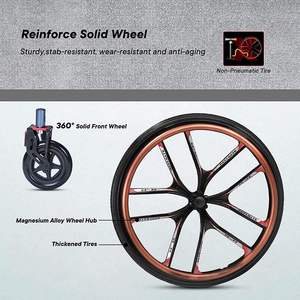 כסא גלגלים ידני מתקפל לשימוש רפואי לקשישים ונכים - Product Image 5