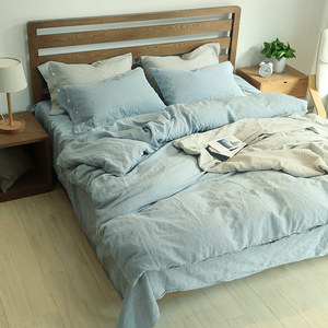 En gros oeko-tex 100 nature français parure housse de couette en <span class=keywords><strong>lin</strong></span> lavé à la pierre ensemble de literie <span class=keywords><strong>lin</strong></span> drap - Product Image 5