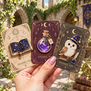 Pin de solapa de esmalte duro personalizado al por mayor, con diseño de dibujos animados suaves con purpurina, insignia metálica de regalo, fabricante de logotipos, impresión UV, anime - Product Image 1